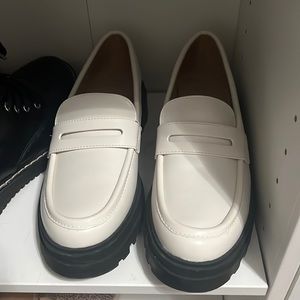 White loafers